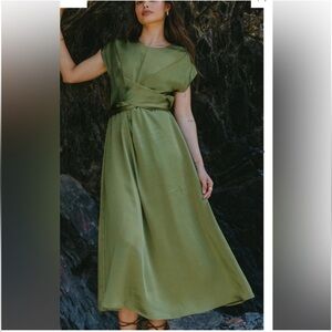 Bohme Rosalind Satin Midi Dress